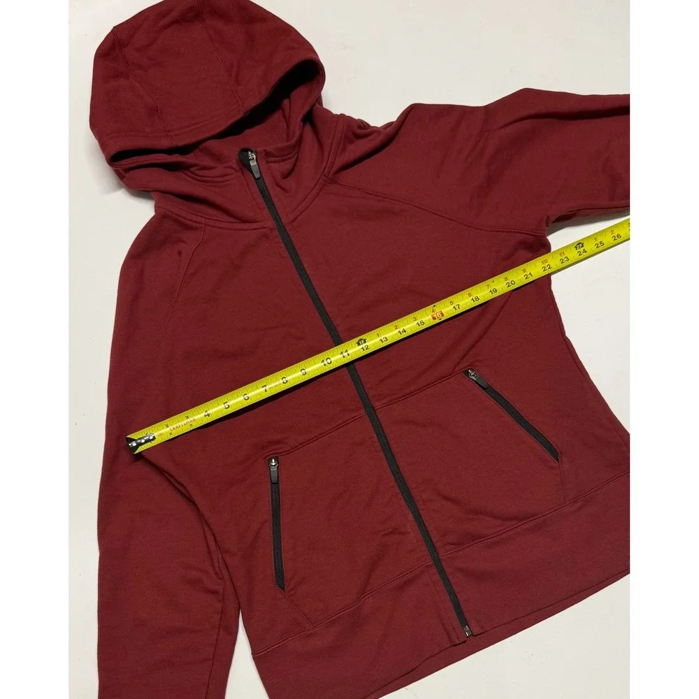 American Giant Burgundy DWR Cotton Full Zip Hoodie Sweatshirt XL Made in USA